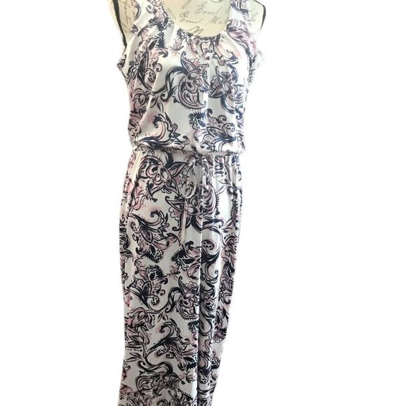 Nina Leonard Maxi Dress Medium Purple and White Floral - Picture 3 of 10